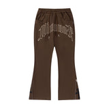 Cargo Pants Bell-Bottom Pants Embroidery Cross