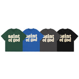 C.e t shirts foam letter pattern round neck pullover short sleeve men and women