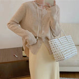 Women Knitted Cardigan Thermal Sweater