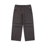 Cargo Pants Retro Solid Color Pleated Overalls Loose