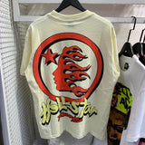 HS T Shirt Earth Print Casual Loose