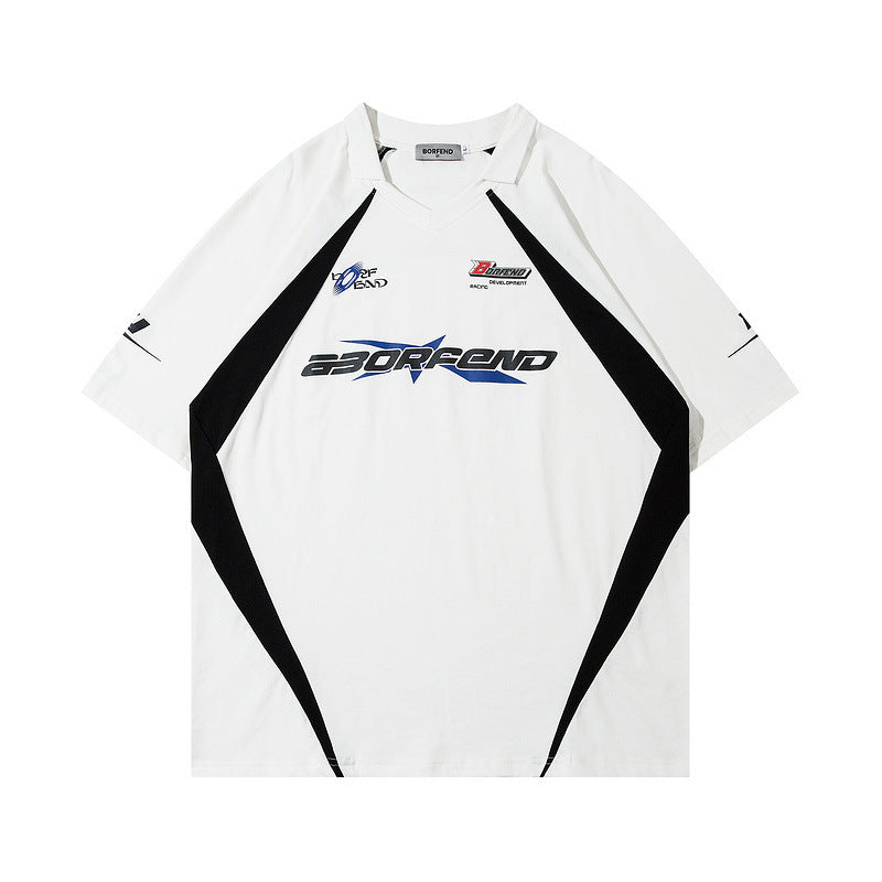 Men T-shirt Retro Short Sleeve T-shirt Men and Women