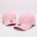 Dodgers and Yankees Baseball Cap 47brand Baseball Cap Female Summer Pink Thin