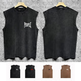 Purple Brand Distressed Tank T Shirts Distressed Sleeveless T-shirt Vest