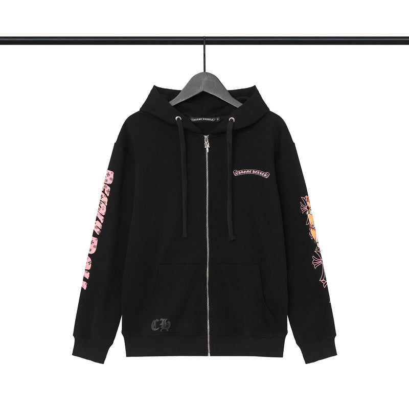 CHH Chrome Heart Hoodie Croix CH Autumn/Winter Miami Cross Zipper Hooded