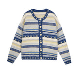 Women Knitted Cardigan Retro Creative Design Loose Knitted Sweater