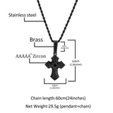 Jewelry Ladder Zircon Cross Pendant Hip Hop Necklace Crosses Spectrum