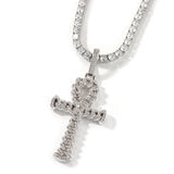Jewelry Hip Hop Vintage Anhe Cross Pendant Copper Zircon Crosses Spectrum St. Valentine's