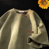 Men's T Shirt Summer Retro Casual Loose Suede