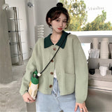 Women Knitted Cardigan Vintage Loose Soft Sweater