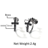 Earrings Zircon Cross Earrings