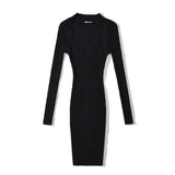 Women Dresses Sexy Fake Two-Piece V-neck Dress