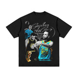 Stephen Curry Curry Short Sleeve Old NBA American Star Print
