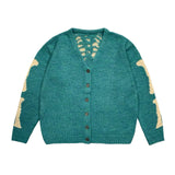 Kapital Sweater Kapital Vintage Hida and Macro V-neck Japanese Style Knitting Loose Cardigan Sweater