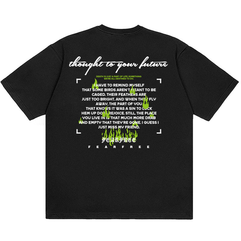 Unisex T Shirt Cotton Short Sleeve T Loose