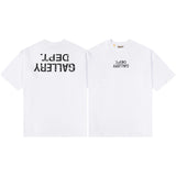 Gallery Dept T-Shirt Hand Painted Ink Splashing Alphabet Washed Retro Short Sleeve T-Shirt