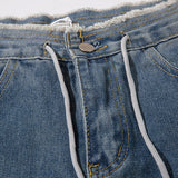 Men Jeans Ripped Loose Burrs Trousers