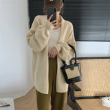 Women Knitted Cardigan Loose Temperament Long