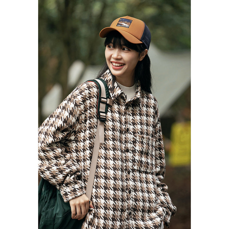 Unisex Shirt Retro Plaid Shirt