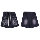 Hellstar Shorts Summer Leisure Sports Wash Split Shorts