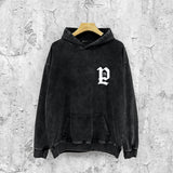 Purple Brand Distressed Hoodie Fashion Old Loose Hooded Sweater
