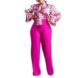 Women Jumpsuit Autumn and Winter Loose plus Size Casual Printing
