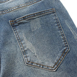 Men Jeans Zipper Slit Retro Loose All-Match