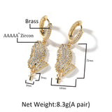 Earrings Zircon Glove Shaped Earrings Spectrum