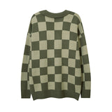 Women Sweater Vintage Contrast Jacquard Sweater