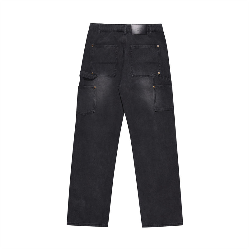 Men Jeans Loose Pockets Leisure