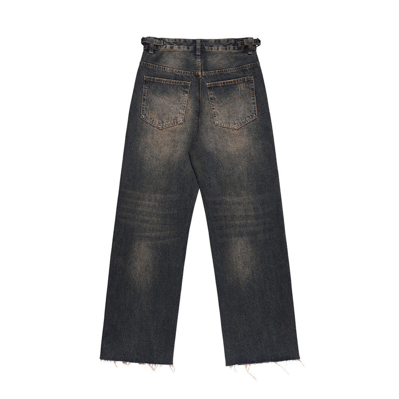 Men Jeans distressed personality frayed edges
