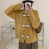 Women Knitted Cardigan Loose Knitted Cardigan Sweater