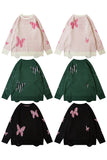 Women Sweater Vintage Butterfly Sweater Casual