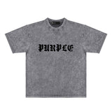 Purple Brand Distressed T Shirts Short Sleeve