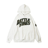 Men Fleece Lined Hoodie Embroidered Hoodie Men's Ins Casual Loose Hoodie Autumn and Winter
