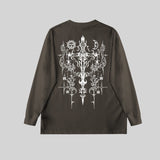 Amiri Sweatshirt AMI pattern print crew neck long sleeve men and women