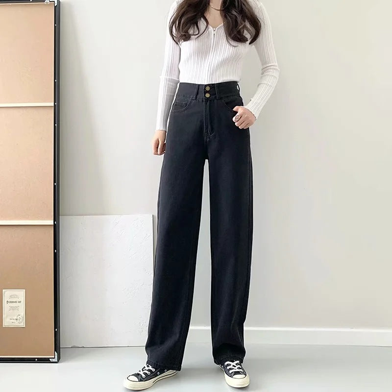 Women Jeans Loose Distressed Figure Flattering