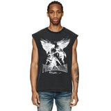 Purple Brand Distressed Tank T Shirts Distressed Sleeveless T-shirt Vest