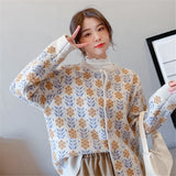 Women Knitted Cardigan Retro Loose and Cute Series