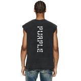 Purple Brand Distressed Tank T Shirts Distressed Sleeveless T-shirt Vest