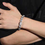 Bracelet Copper Zircon Flower Rock Sugar Chain Bracelet Spectrum St. Valentine's