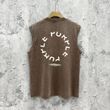 Purple Brand Distressed Tank T Shirts Distressed Sleeveless T-shirt Vest