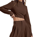 Women Co-Ords Autumn and Winter Fashion Women's Wear Sweatshirt Wide-Leg Pants