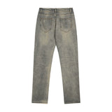 Men Jeans Zipper Slit Retro Loose All-Match
