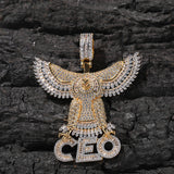 Jewelry Hip Hop CEO Pendant Copper Set Zircon Necklace Alphabet Pieces Spectrum St. Valentine's