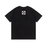 Off White T Shirts OW Madonna Oil Pattern Crew Neck Short Sleeves