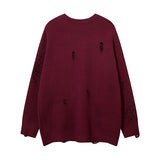 Women Sweater Spider Web Jacquard Oversize Couple