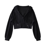 Women Hoodie Fashion Loose Drawstring