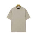 Fog Essentials T Shirts Spring Summer FOG Flocking Letter Crew Neck Short Sleeves