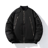 Men's Vintage Jackets Spring Baseball Suit Men's Solid Color Flight Suit